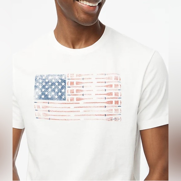 NWT - J. Crew “US Flag” Adult Short Sleeve Tee - Men XXL/Women 3XL - Picture 2 of 10